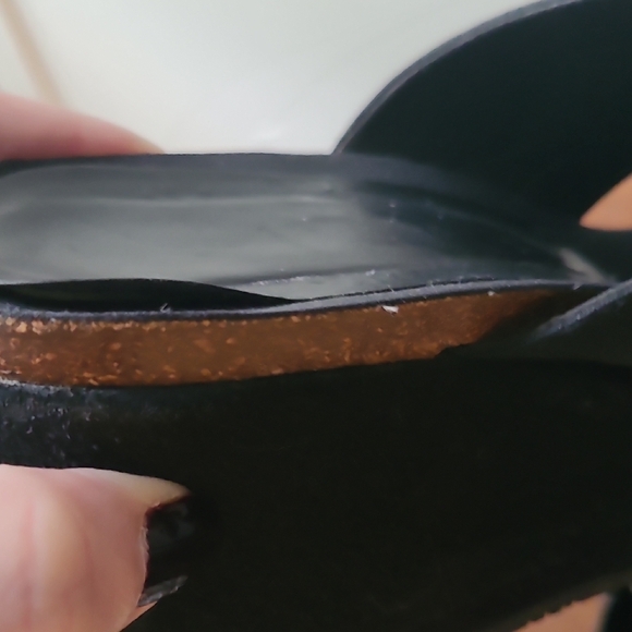 Donald  Pliner Black Wedge Shoes with Slip-On Design - Picture 7 of 7